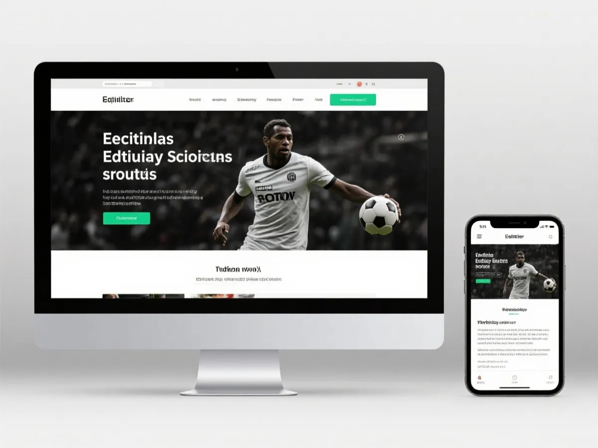 體育資訊平台多裝置閱讀體驗示意